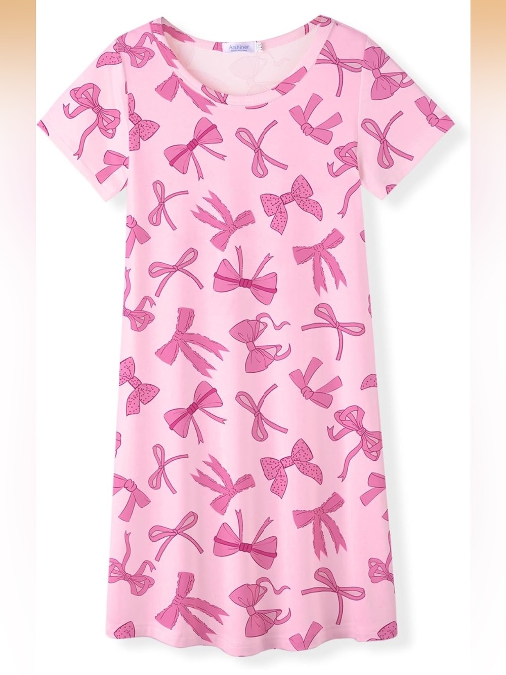 NEW Arshiner Girls Nightgown in Pink Bow